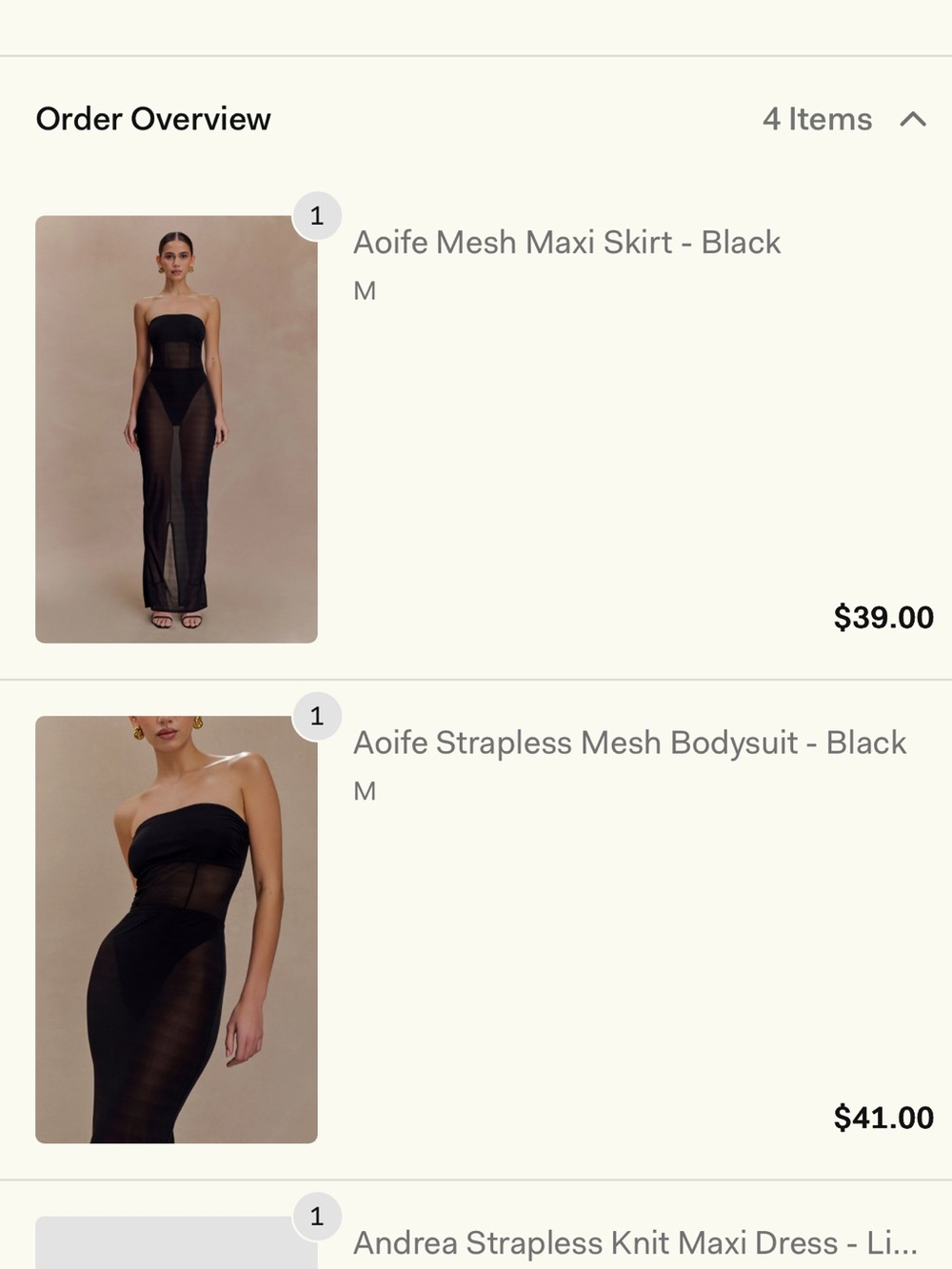Strapless Black Mesh Maxi Skirt and Bodysuit Set